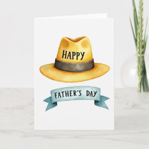 Golden Hat Fathers Day Card