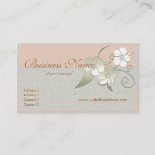 Golden Hawaiian Flowers Business Cards
