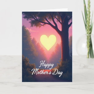 Golden Heart Forest Scene Card