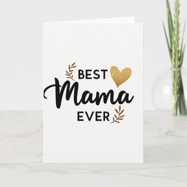 Golden Heart Mama Card (Front)