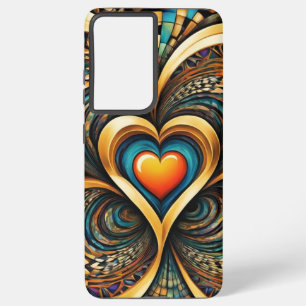 Golden Heart of Infinity Samsung Galaxy Case