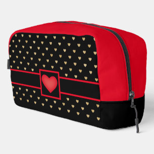 Golden Heart Pattern Dopp Kit
