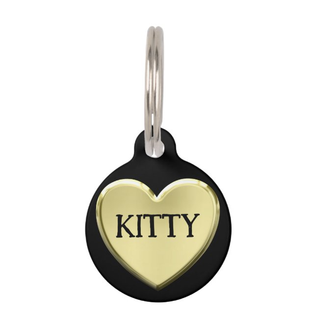 Golden heart pet tag (Front)
