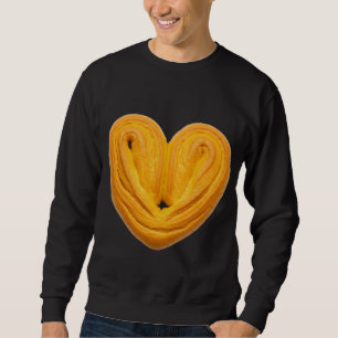Golden Heart-Shaped Puff Pastry Bread Sweatshirt