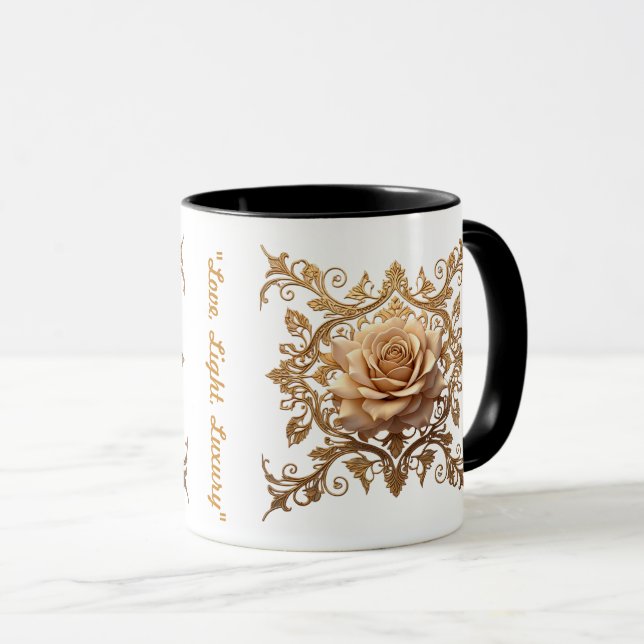"Golden Heart Shine" Mug (Front Right)