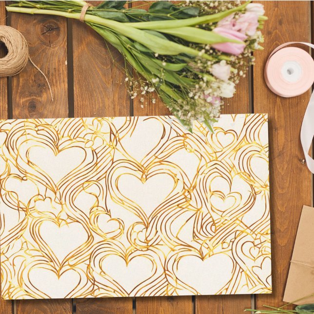 Golden Heart Tissue Paper (Creator Uploaded)