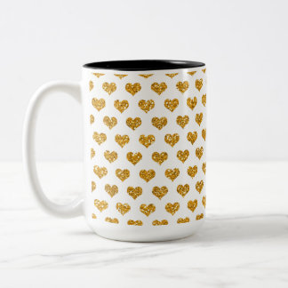 Golden Heart Two-Tone Coffee Mug