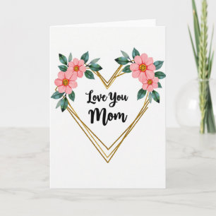 Golden Heartfelt Message Card