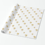 Golden Hearts and Bows Gift Wrap<br><div class="desc">Golden Hearts and Bows Gift Wrap.  Feel free to add your own words/picture/background colour to this product via Zazzle's great customisation tools!</div>
