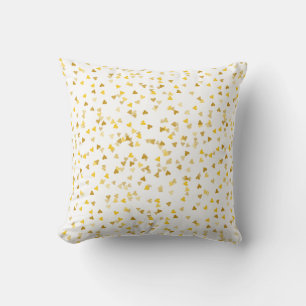 Golden Hearts Confetti Cushion