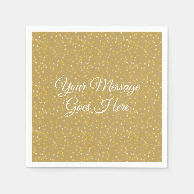 Golden Hearts Napkin (Front)