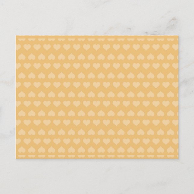 GOLDEN Hearts Pattern Postcard (Front)