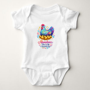 Golden Hen 8 Gold Eggs Abundance Baby Bodysuit