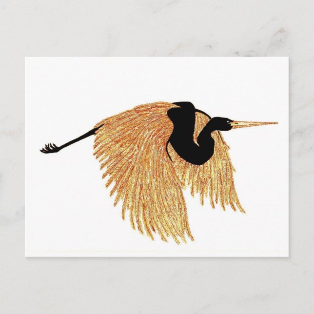 Golden Heron Postcard (Front)