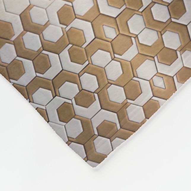 Golden Hexagon Pattern Blanket (Corner)