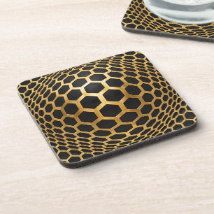 Golden Hexagon Sphere Coaster