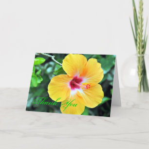 Golden Hibiscus Thank You Card