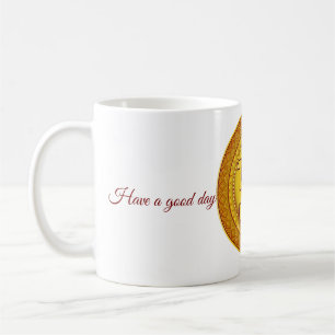 Golden Hindu Swastik Mug - Diwali Pooja Gift