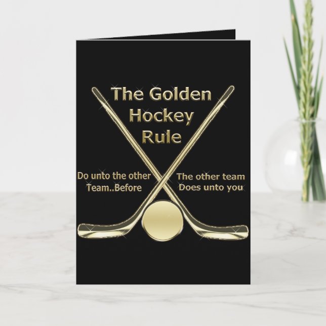 Golden Hockey Rule Card (Front)