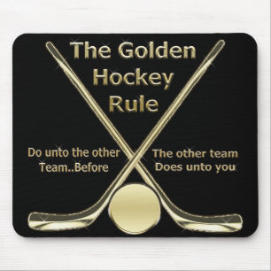 Golden Hockey Rule Mousepad