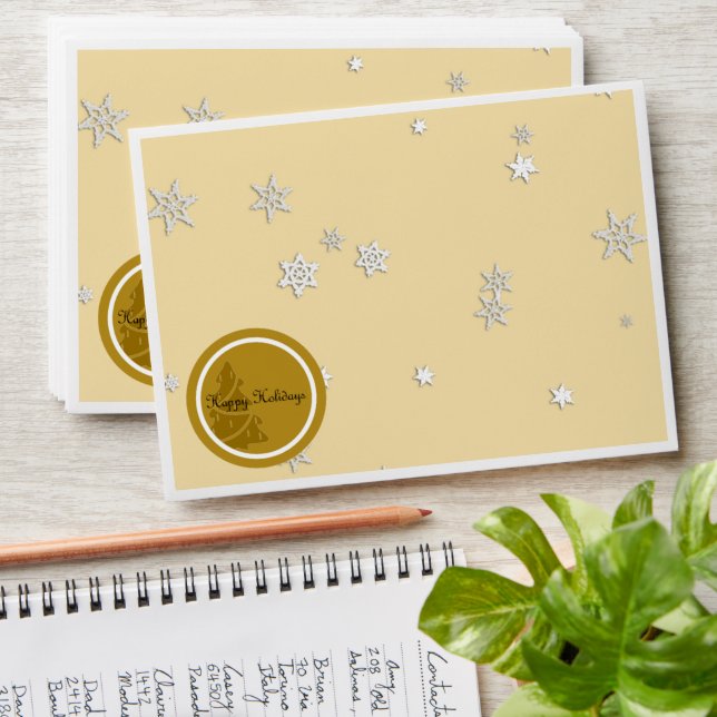 Golden Holiday Envelope (Stacked)