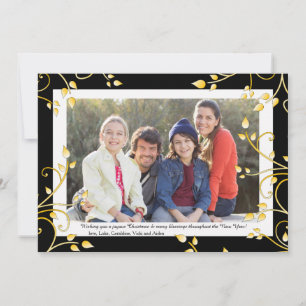 Golden Holiday Photo Card