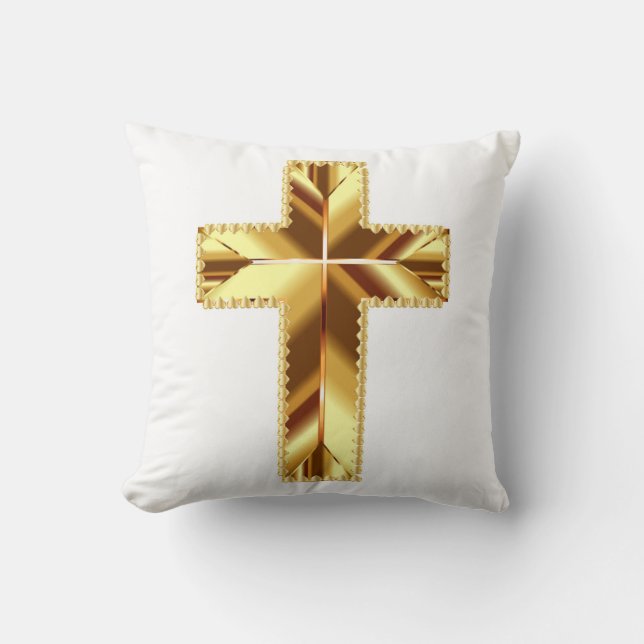 GOLDEN HOLY CROSS CUSHION (Front)