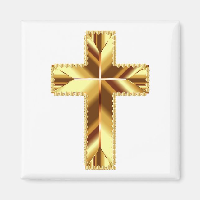 GOLDEN HOLY CROSS MAGNET (Front)