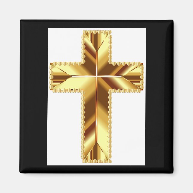 GOLDEN HOLY CROSS MAGNET (Front)