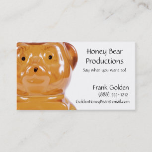 Golden Honey Bear Business Card