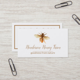 Golden Honey Bee Business Card