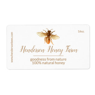 Golden Honey Bee Label