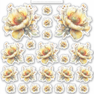 Golden Honey Fairy World – 2a - 24 Flowers Sheet