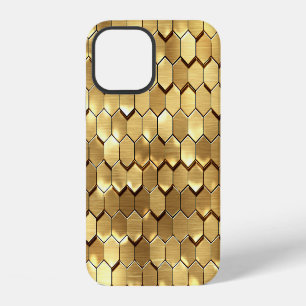 Golden Honeycomb 3D Render Texture iPhone 12 Case