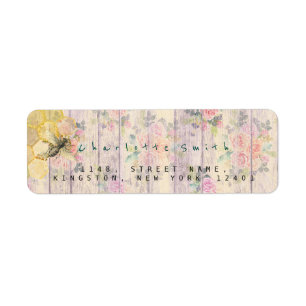 Golden Honeycomb Bee Return Address Labels