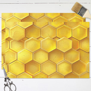 Golden Honeycomb Decoupage Tissue Paper
