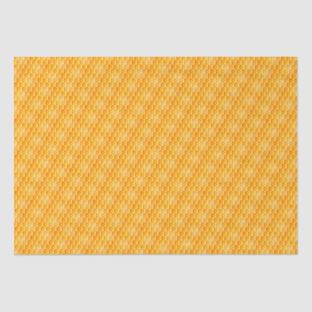 Golden Honeycomb Pattern Tissue Paper (Front)