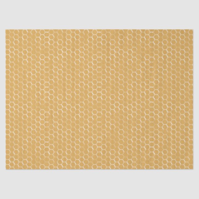 Golden Honeycomb Pattern Tissue Paper (Front)