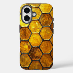 Golden Honeycomb Phone Case