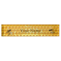 Golden Honeycomb with Honeybees
