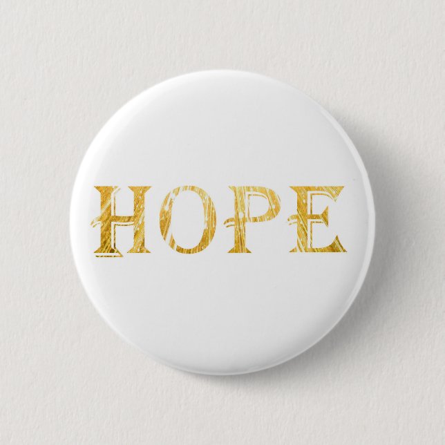 Golden Hope Text  Round Badge (Front)