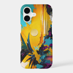 Golden Horizon – Abstract Tropical Sunset