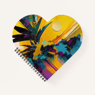 Golden Horizon – Abstract Tropical Sunset Notebook