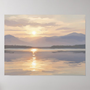 Golden Horizon at Dusk Poster