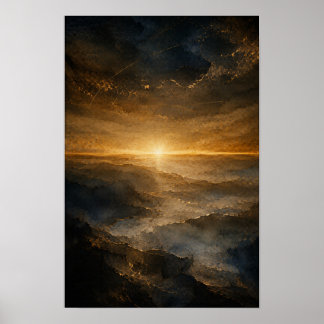 Golden Horizon — Aurema (Portrait) Poster
