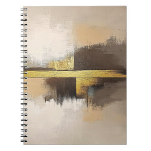 Golden Horizon – Minimalist Abstract Landscape Notebook