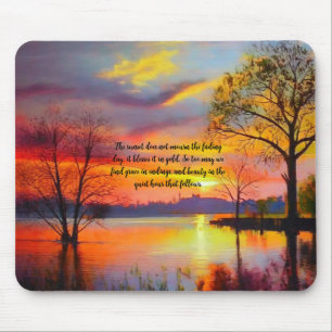 Golden Horizon Sunset Mouse Pad