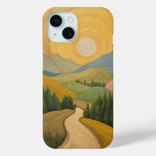 Golden Horizon Trail iPhone 15 Case