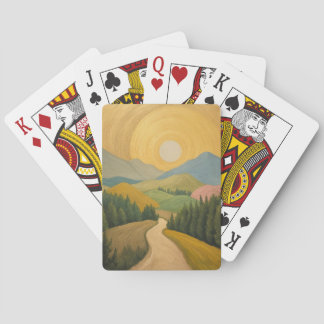 Golden Horizon Trail Playing Cards