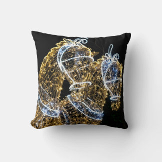 Golden horses galloping cushion